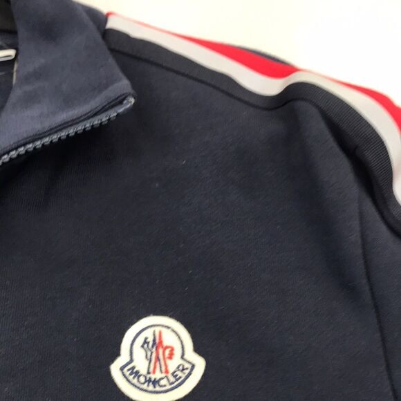 Moncler Blue and Red Zip Up Sweater - Picture 8 of 12